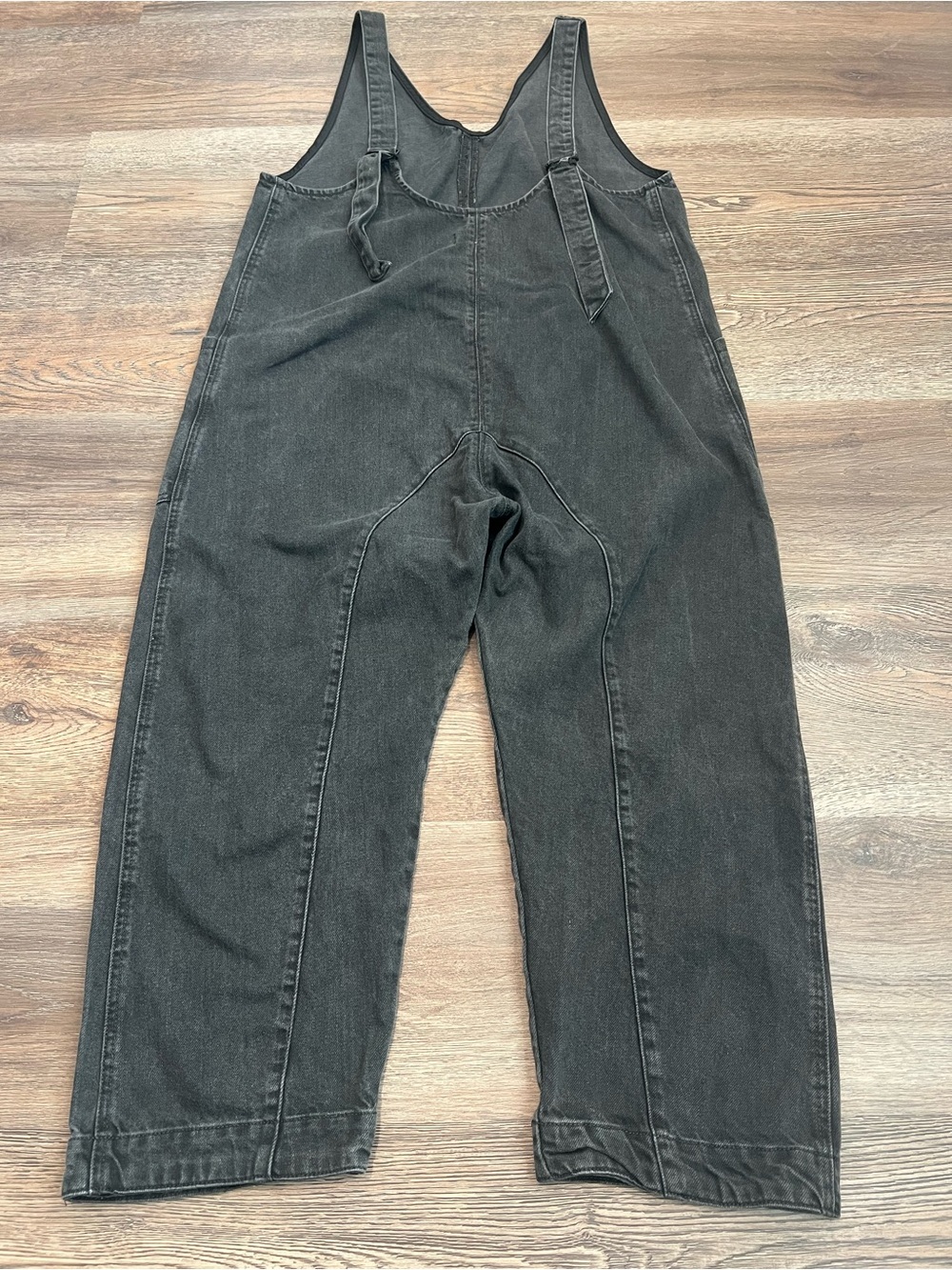 Free People We The Free High Roller Denim Jumpsuit Washed Black Size Medium - Picture 5 of 8